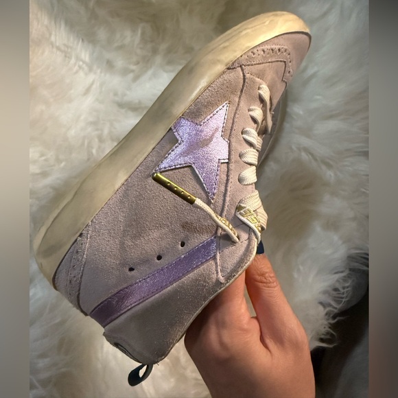 Golden Goose Women's Lavender High-Top Sneakers size 35! 💜💛 - Picture 11 of 16